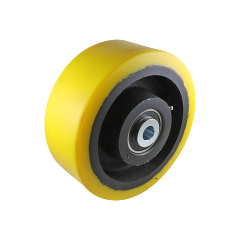 EASYROLL URETHANE/CAST IRON WHEEL PRECISION BRG 200MM 